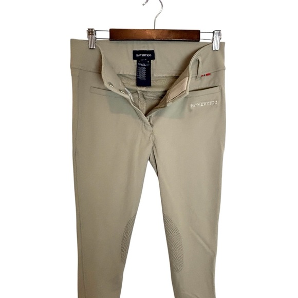 B Vertigo Pants Meghan Women’s Silicone Knee Patch Breeches In Taupe Size 28 - Picture 6 of 8